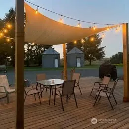 a view of a outdoor seating area