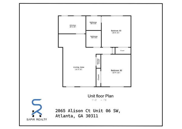 $1,100 | 2065 Alison Court Southwest, Unit 6, Atlanta, GA 30311