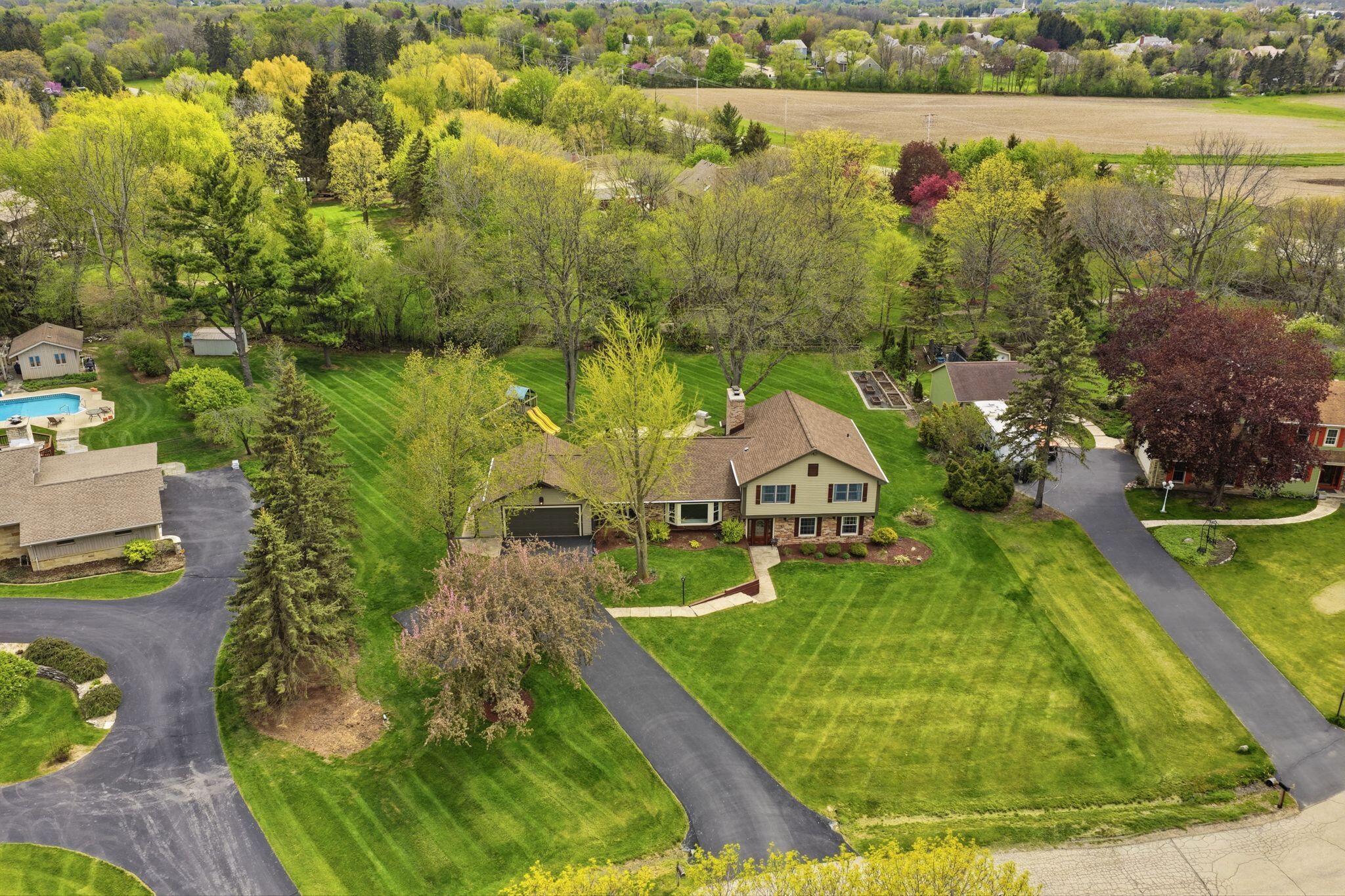 3941 South Brook Road Caledonia, WI 53126 - Photo 40 of 50 Drone - Front - South