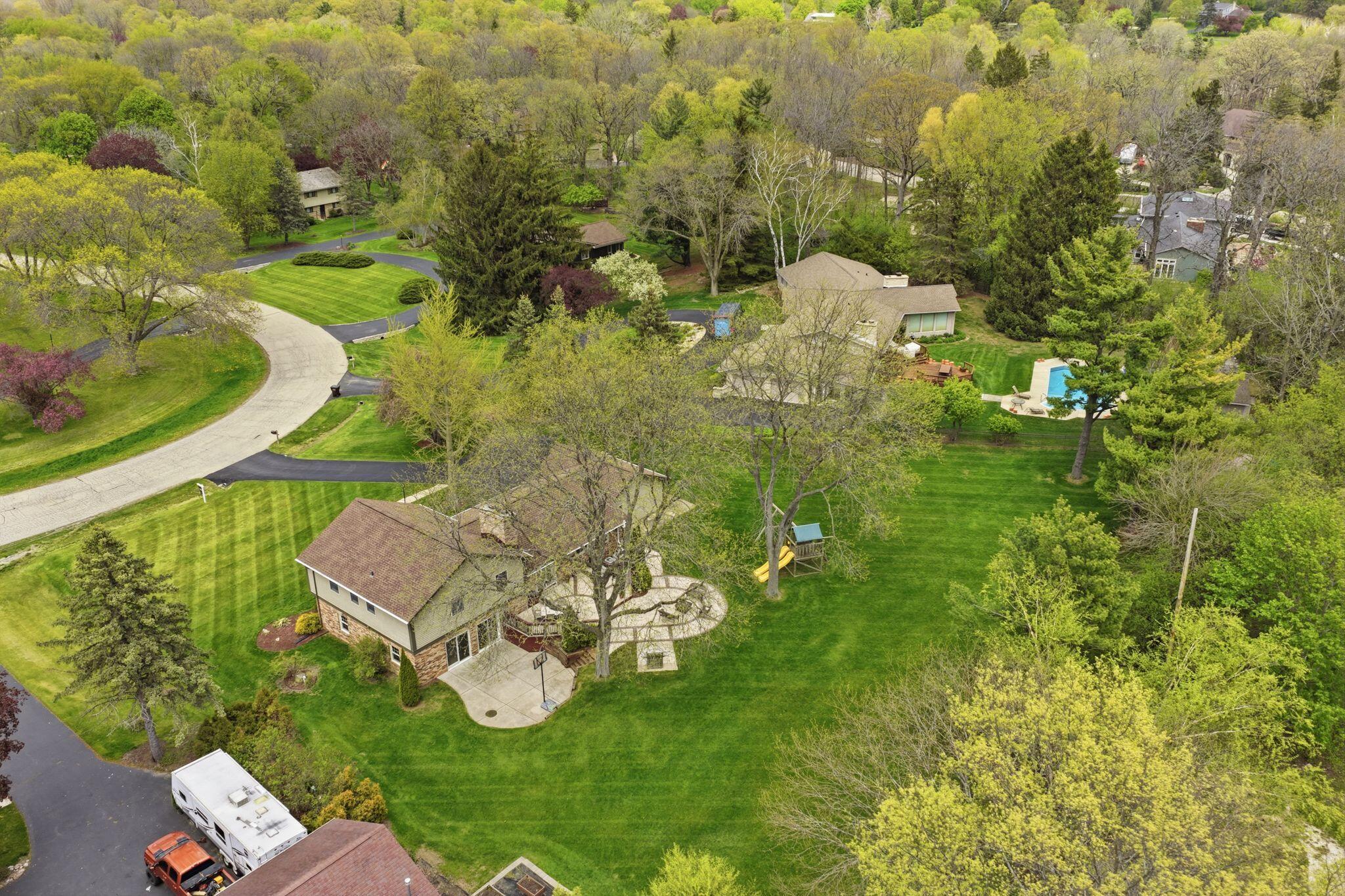 3941 South Brook Road Caledonia, WI 53126 - Photo 41 of 50 Drone - Backyard - Northeast