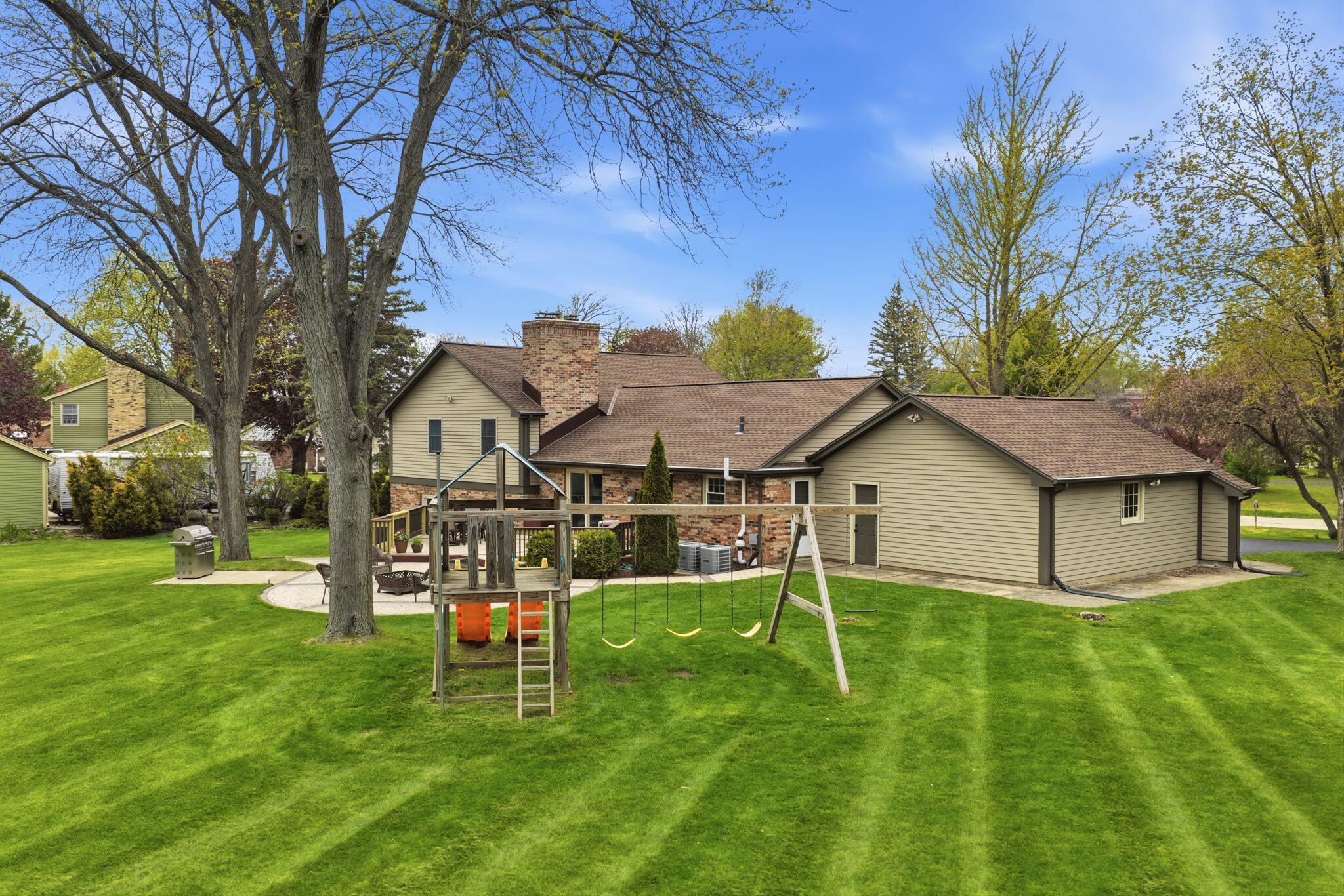 3941 South Brook Road Caledonia, WI 53126 - Photo 44 of 50 Drone - Backyard