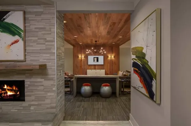 a view of an entryway with furniture