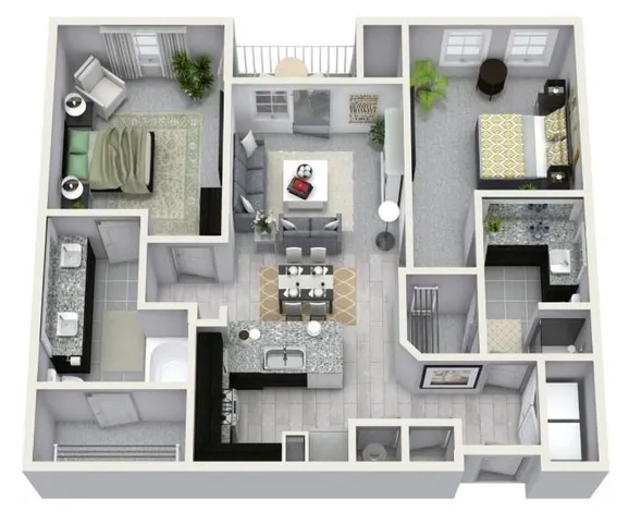 a view of living room with furniture and rug