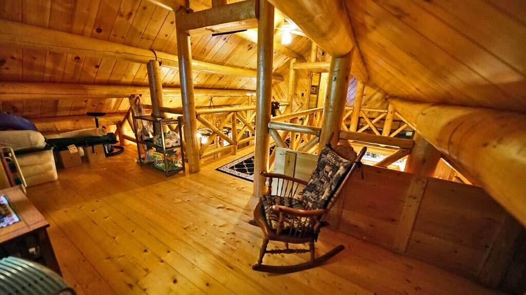 803 Chadwick Pt Road Weston, ME 04424 - Photo 49 of 116 loft-bedroom-log-lake-home