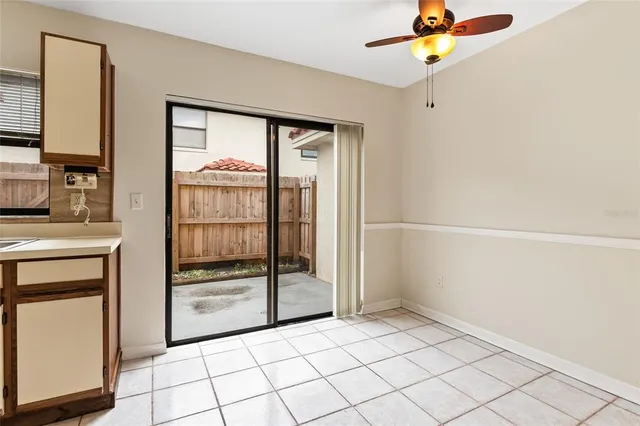 a view of a hallway with an entryway