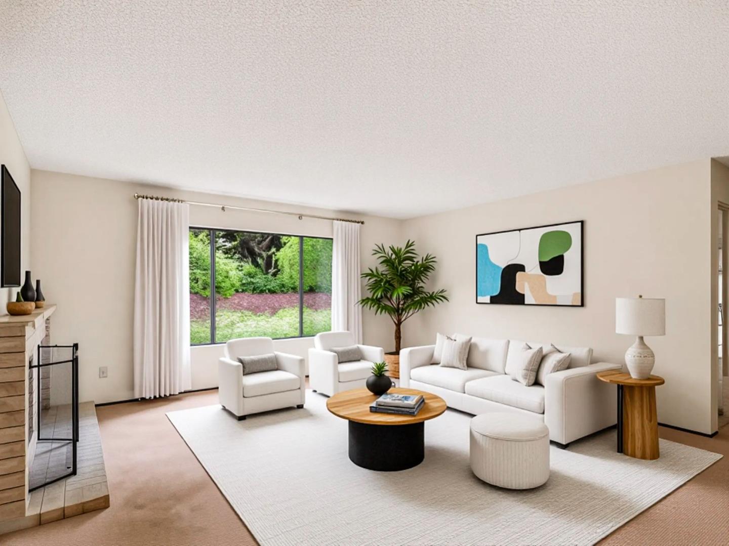 7391 Vía Cantares San Jose, CA 95135 - Photo 15 of 45 a living room with furniture and a large window