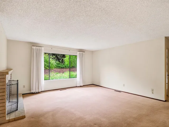 an empty room with a window