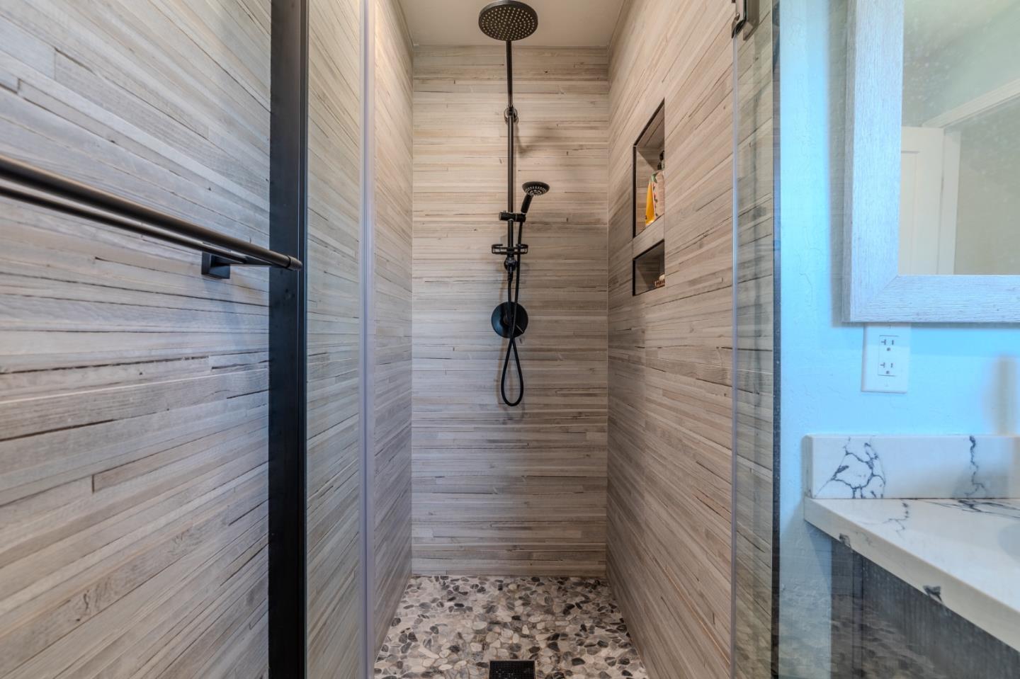 1327 Crespi Drive Pacifica, CA 94044 - Photo 18 of 48 a bathroom with a shower and a sink