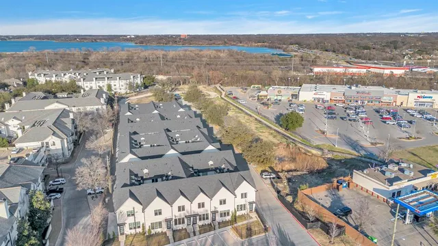a view of a city with an ocean view