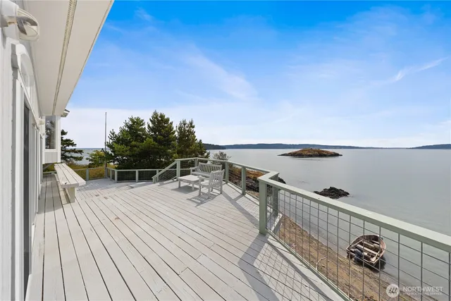 a view of roof deck with seating space