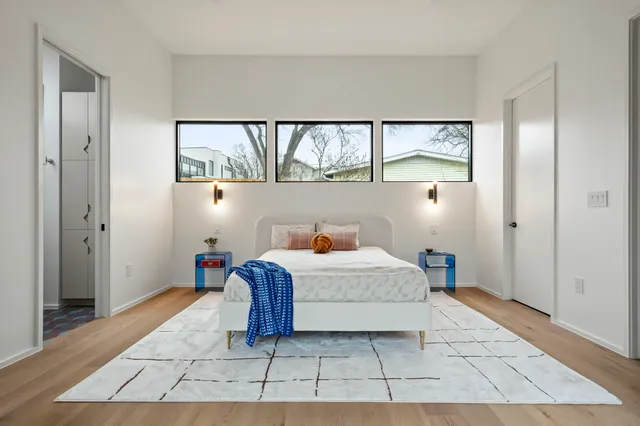 a bathroom with a sink and mirror