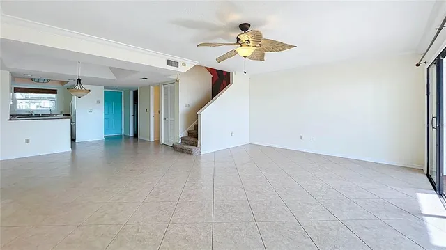 a view of a hallway with entryway