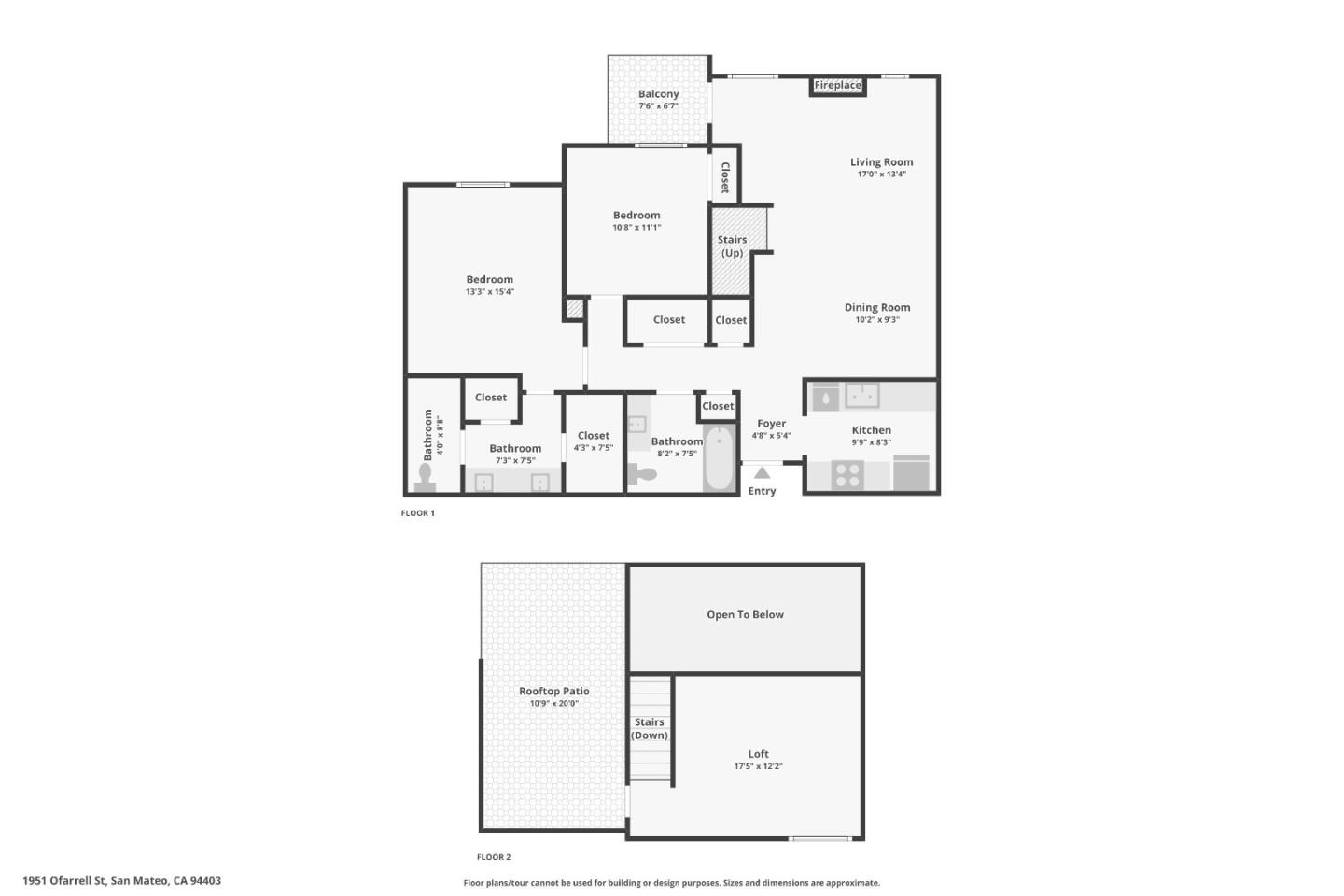 1951 O'Farrell Street, Unit 404 San Mateo, CA 94403 - Photo 28 of 28 a picture of floor plan