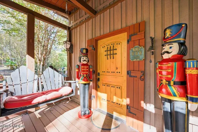 a view of an outdoor space with seating area