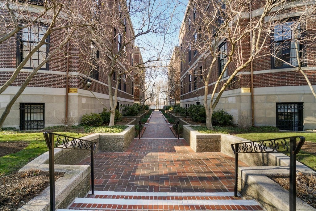 388 Beacon Street, Unit 3 Boston, MA 02116 - Photo 29 of 29 a front view of a house with outdoor seating yard and outdoor seating