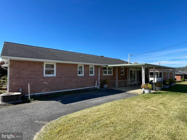 a view of a house with a patio