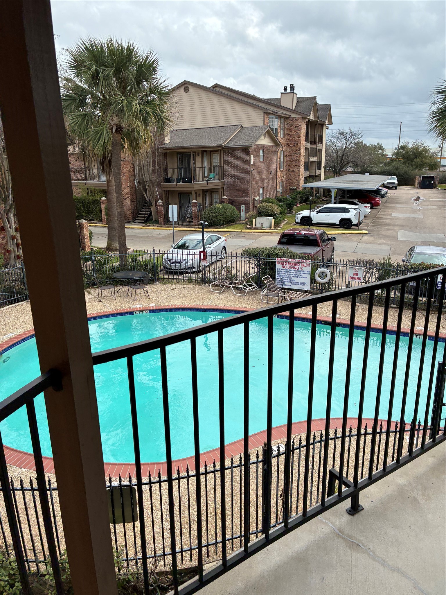 2121 Hepburn Street, Unit 404 Houston, TX 77054 - Photo 20 of 30 a view of a street from a balcony