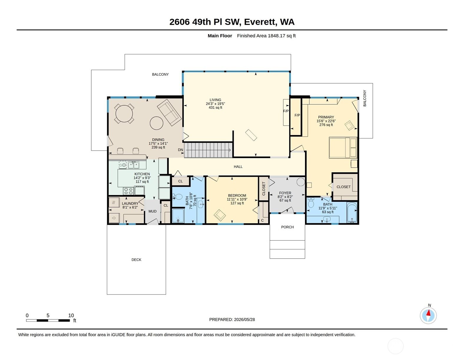 2606 49th Place Southwest Everett, WA 98203 - Photo 37 of 37 a picture of a floor plan