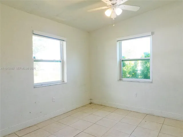 an empty room with a window