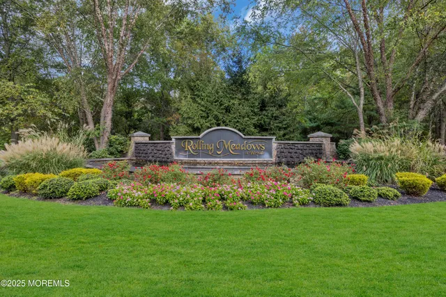 a view of a street with a slide