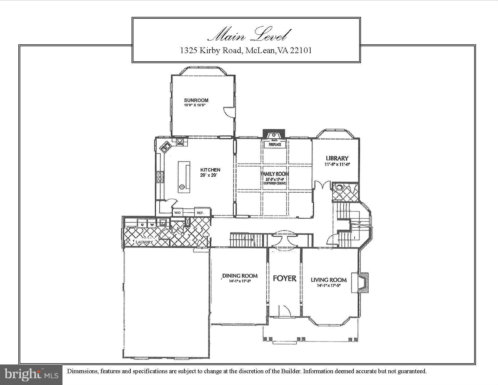 1325 Kirby Road McLean, VA 22101 - Photo 28 of 30 Main Level Floor Plan