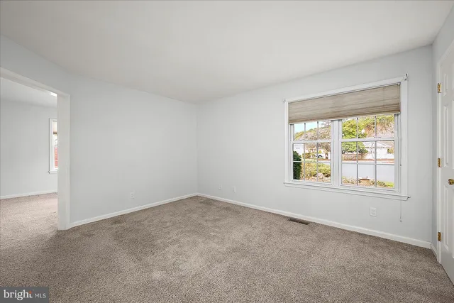 a view of an entryway with a glass door
