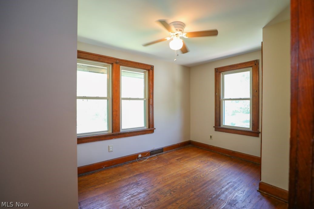 728 East Riddle Avenue Ravenna, OH 44266 - Photo 36 of 40 Spare room with ceiling fan and hardwood / wood-style floors
