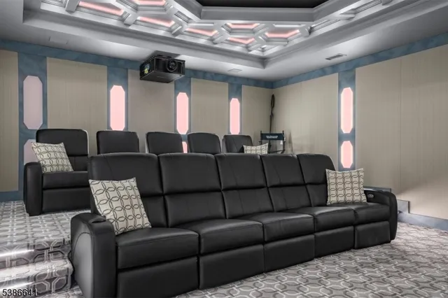 a living room with furniture and a couch