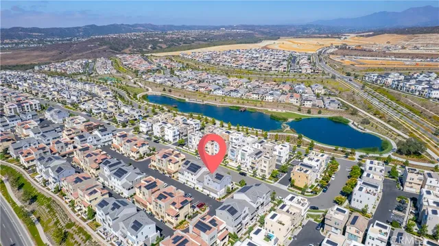 a view of swimming pool with an outdoor seating