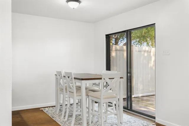 a view of balcony with furniture
