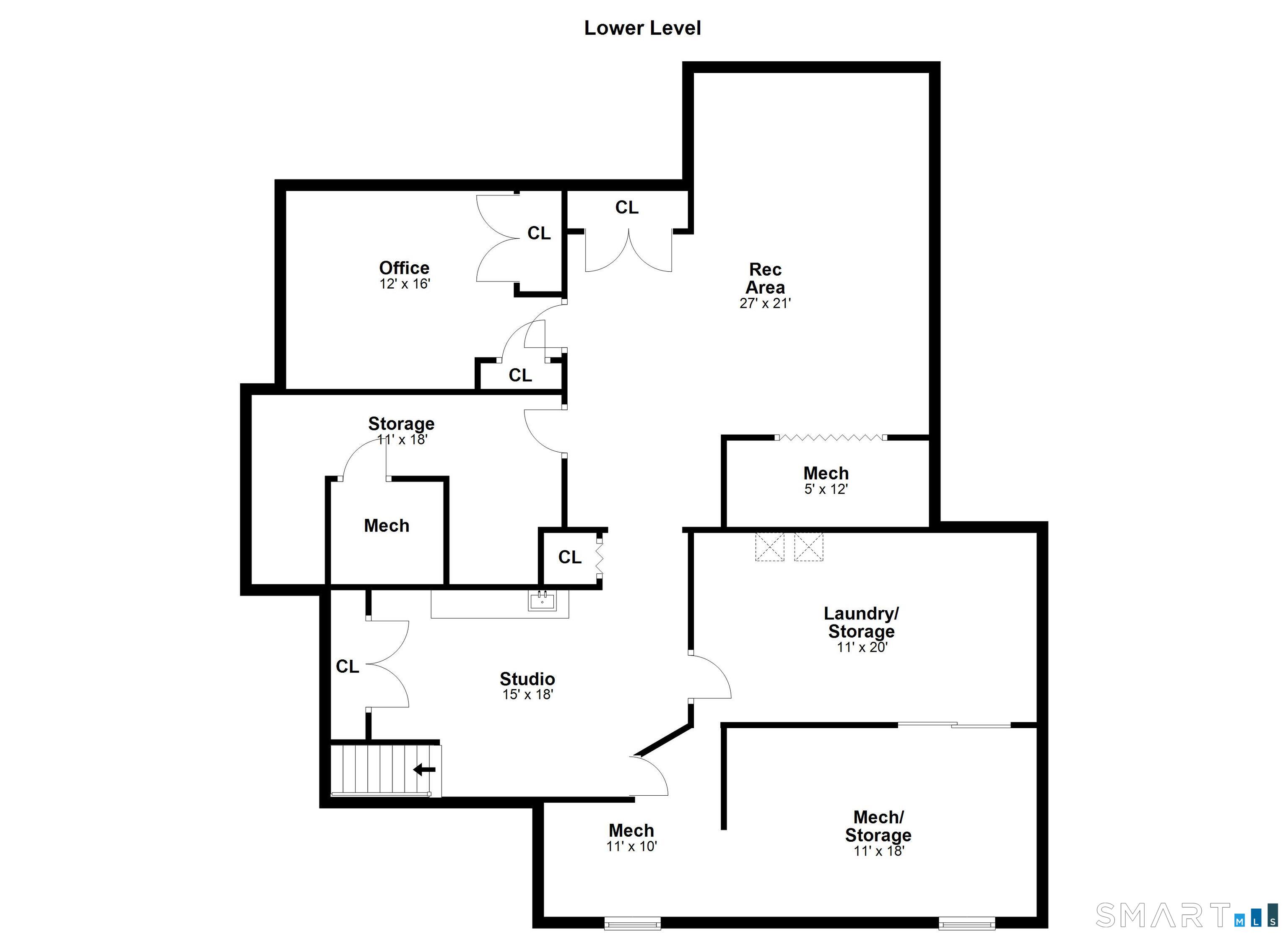 36 MacArthur Lane Stamford, CT 06902 - Photo 40 of 40 Lower Level Floorplan