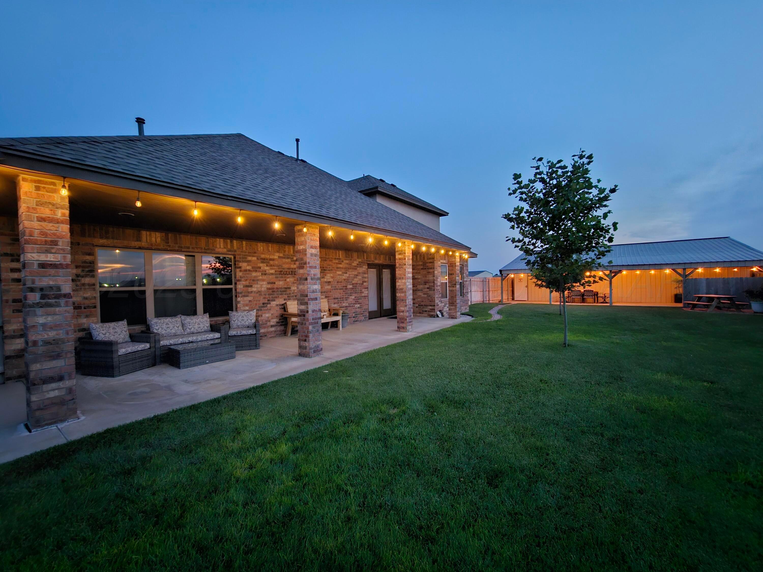 18500 Copper Ridge Amarillo, TX 79124 - Photo 30 of 43 Back Patio at Dusk