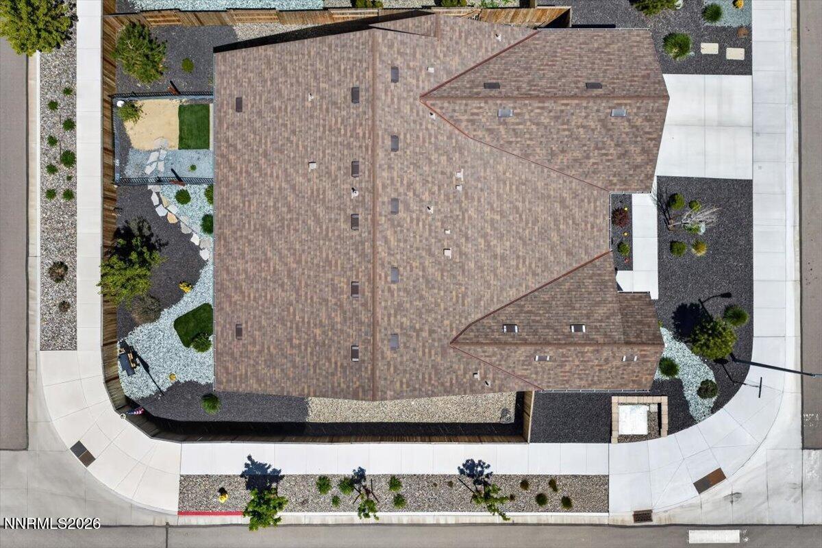 1640 Buttonwillow Street Minden, NV 89423 - Photo 36 of 39 an aerial view of a house with a swimming pool