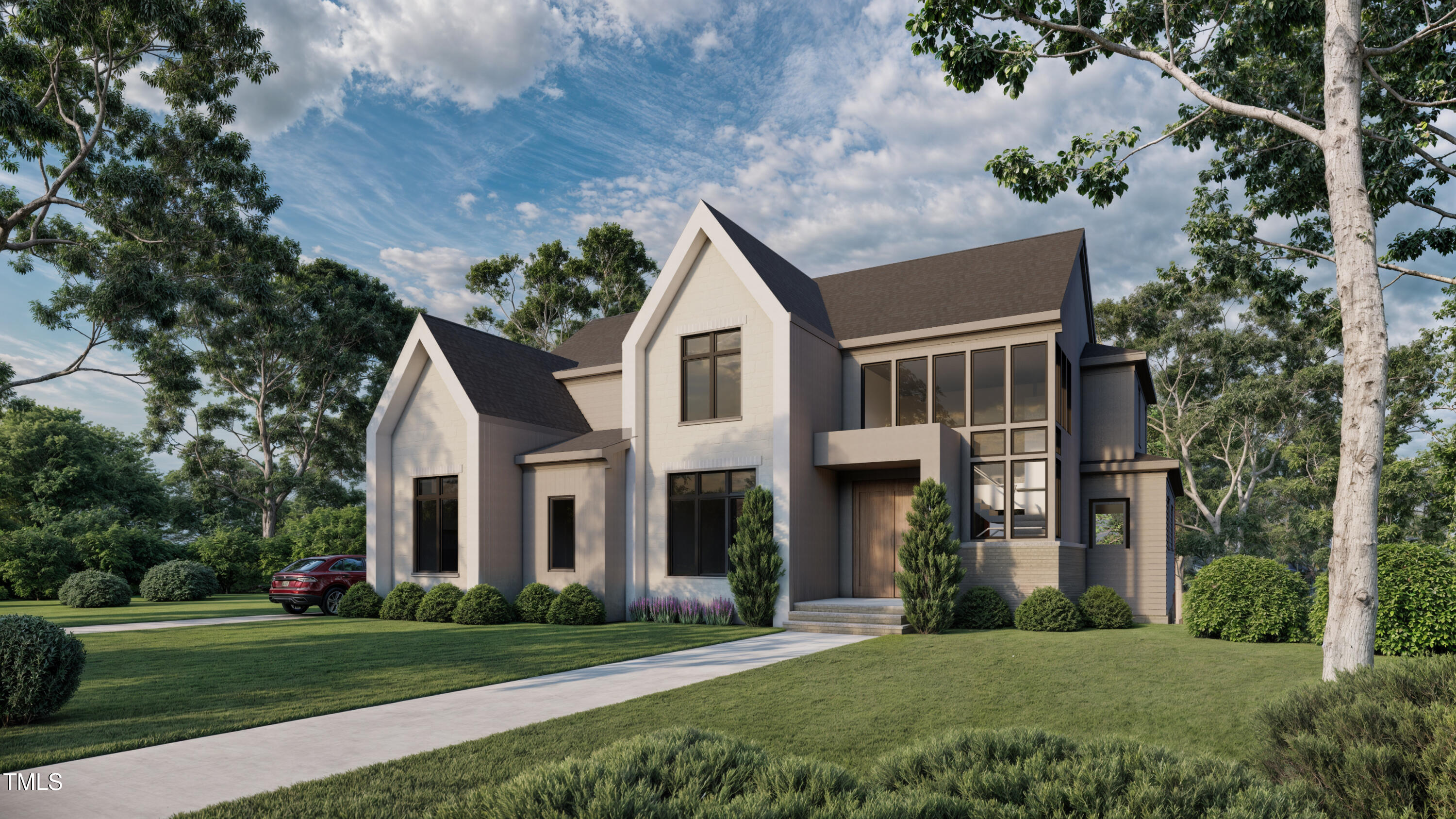 2332 Windy Woods Drive Raleigh, NC 27607 - Photo 1 of 9 a front view of a house with a yard and potted plants