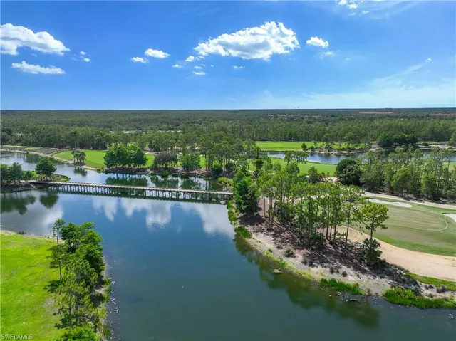 a view of a lake with a city