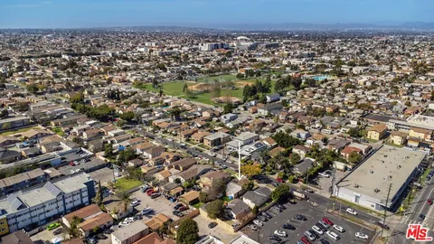 an aerial view of multiple house