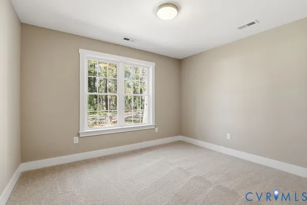 an empty room with a window