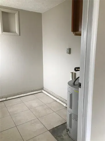 a view of small space with racks on the wall