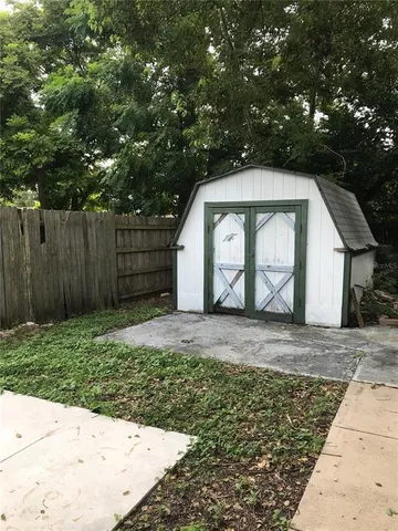 a backyard of a house