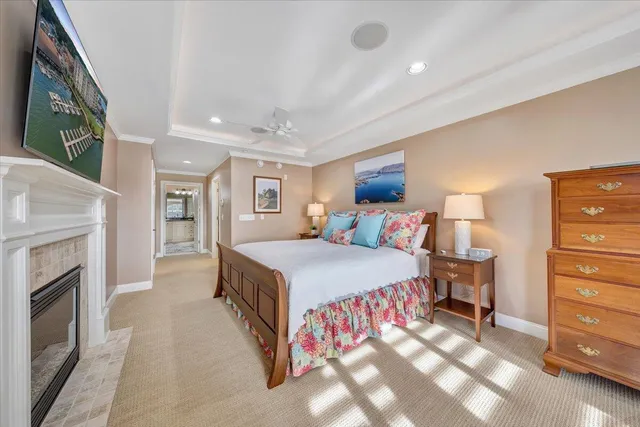 a bed room with a bed and a television