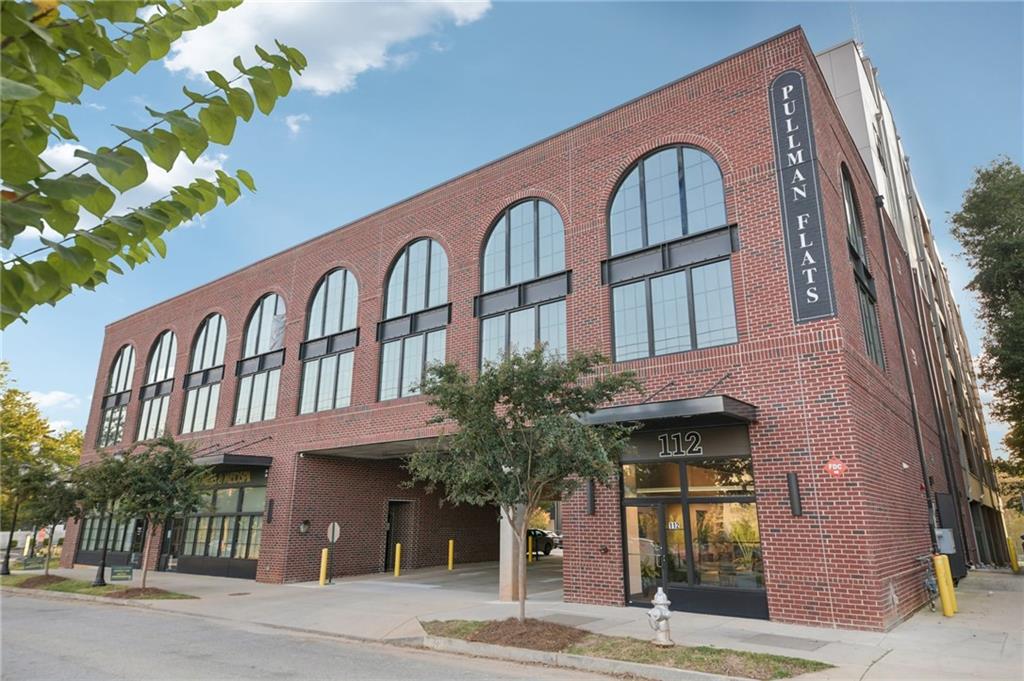 a front view of a building