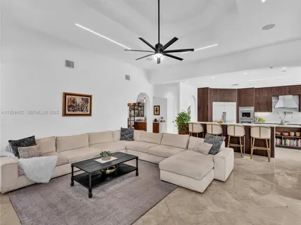 a view of a swimming pool and a yard