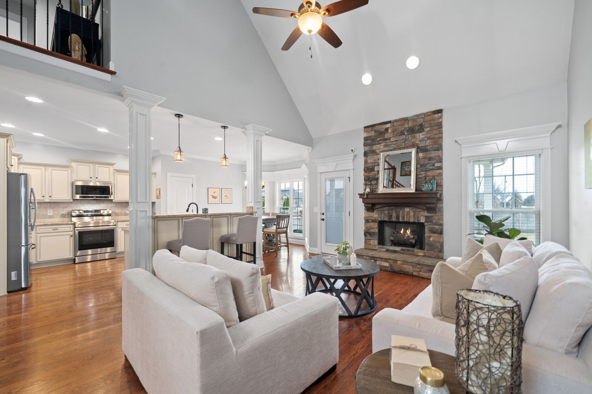 3927 Rowland Road Murfreesboro, TN 37128 - Photo 6 of 57 a living room with furniture and a fireplace