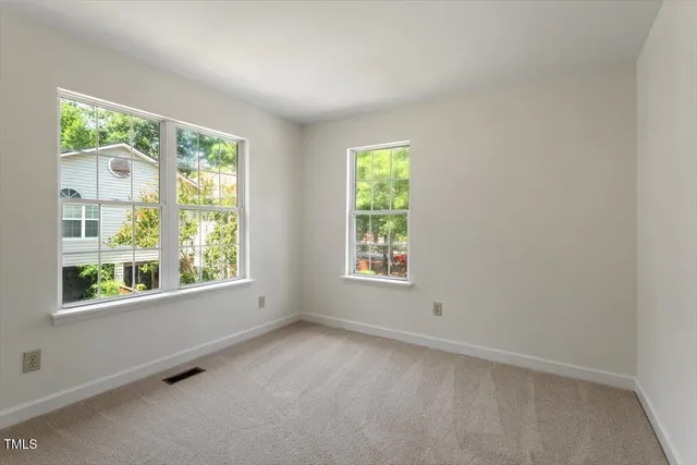 an empty room with a window