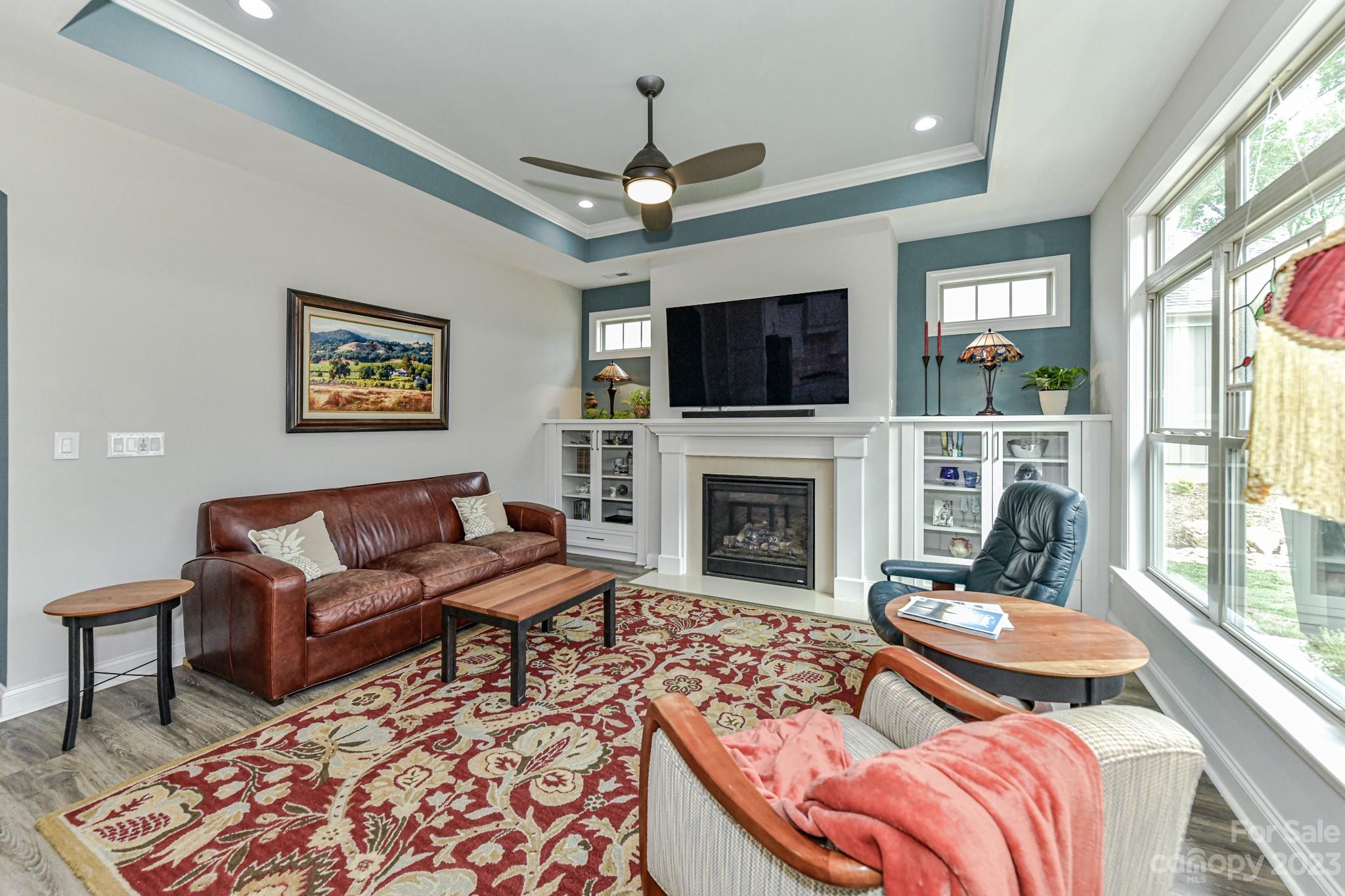 2330 Wesley Landing Road Waxhaw, NC 28173 - Photo 9 of 47 a living room with furniture fireplace and flat screen tv