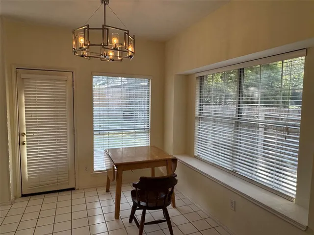 a view of a room with a windows