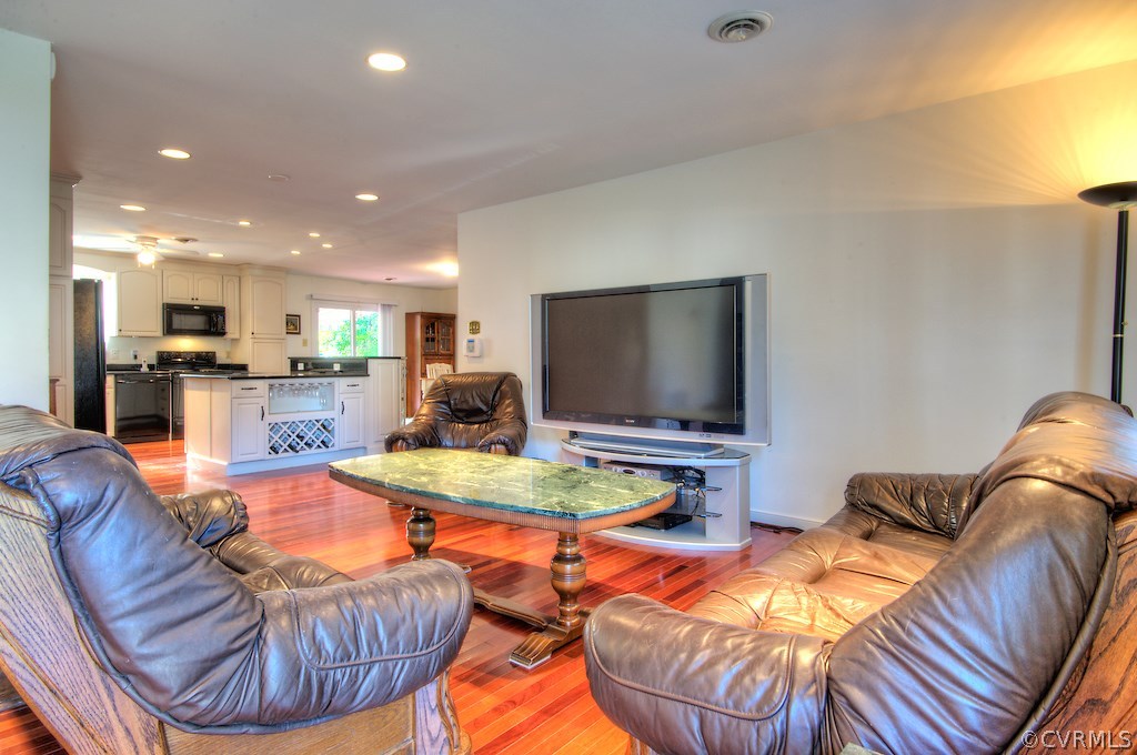 Kitchen open to the living room