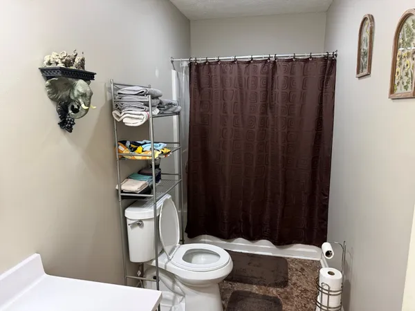 a bathroom with a sink and toilet