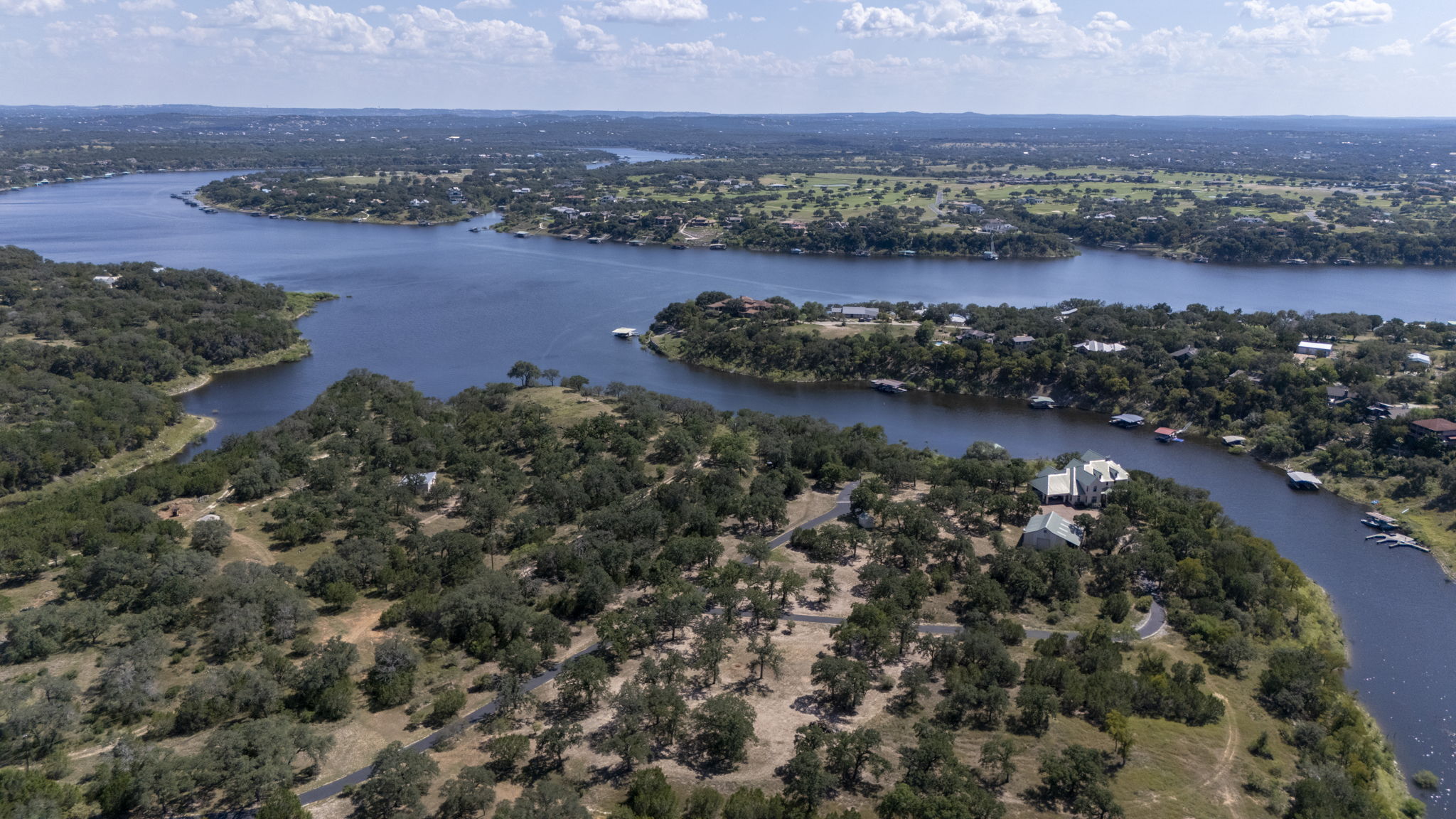 Tbd Singleton Road Marble Falls, TX 78654 - Photo 7 of 40 Bird's eye view of the Lake Travis property and surrounding area