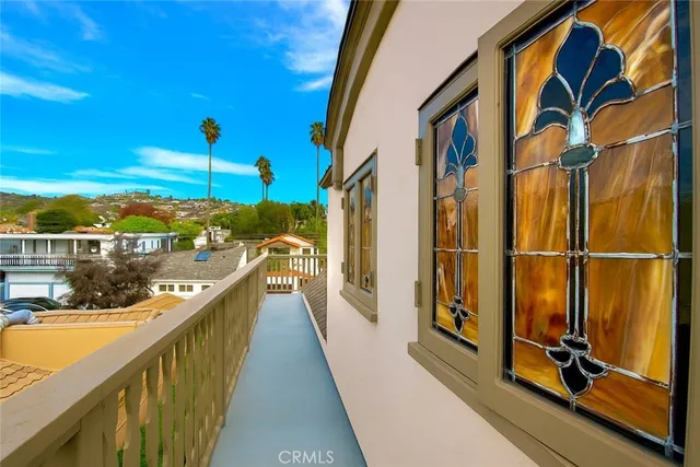 a front view of a house with balcony